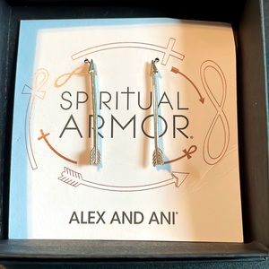 Alex and Ani Spiritual Armor Arrow Earrings